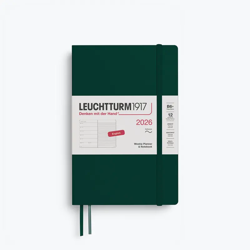 Leuchtturm1917 - 2026 Diary - Weekly Notebook - B6+ - Forest Green 1