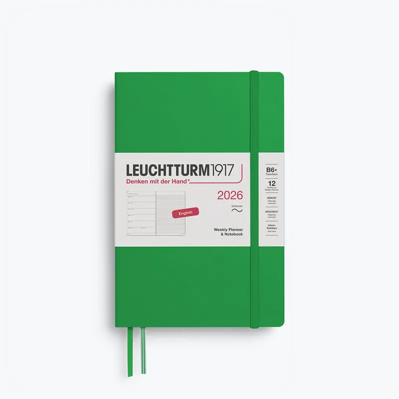 Leuchtturm1917 - 2026 Diary - Weekly Notebook - B6+ - Spring Leaf 1