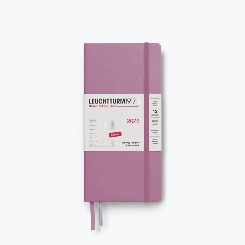 Leuchtturm1917 - 2026 Diary - Weekly Notebook - Dotted - Wallet - Dusty Rose 1