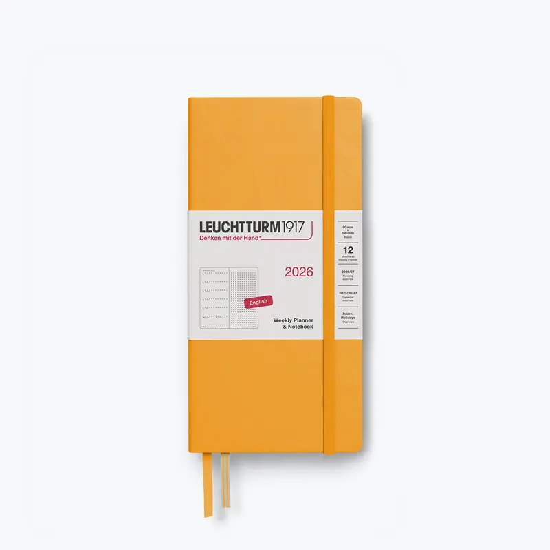 Leuchtturm1917 - 2026 Diary - Weekly Notebook - Dotted - Wallet - Rising Sun 1