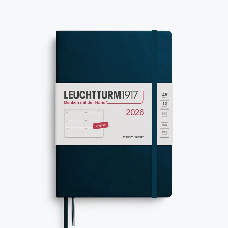 Leuchtturm1917 - 2026 Diary - Weekly Planner - A5 - Deep Sea (Hard) 1