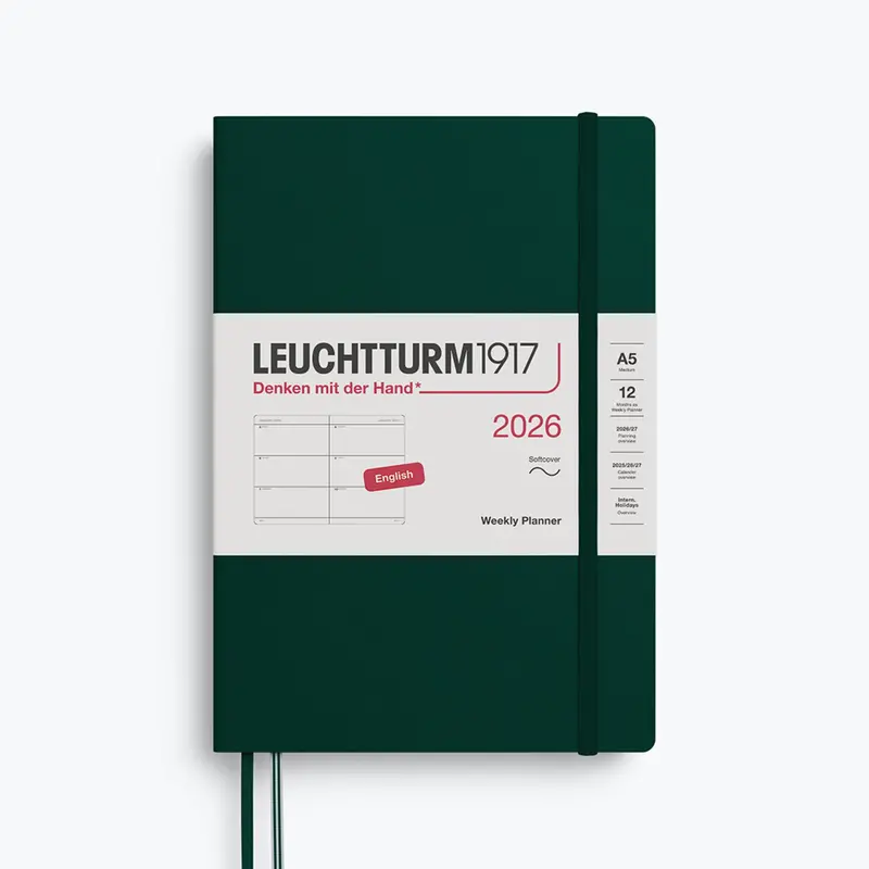 Leuchtturm1917 - 2026 Diary - Weekly Planner - A5 - Forest Green (Soft) 1