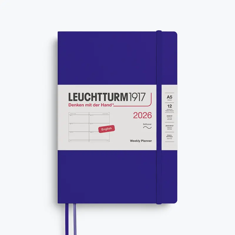 Leuchtturm1917 - 2026 Diary - Weekly Planner - A5 - Ink (Soft) 1