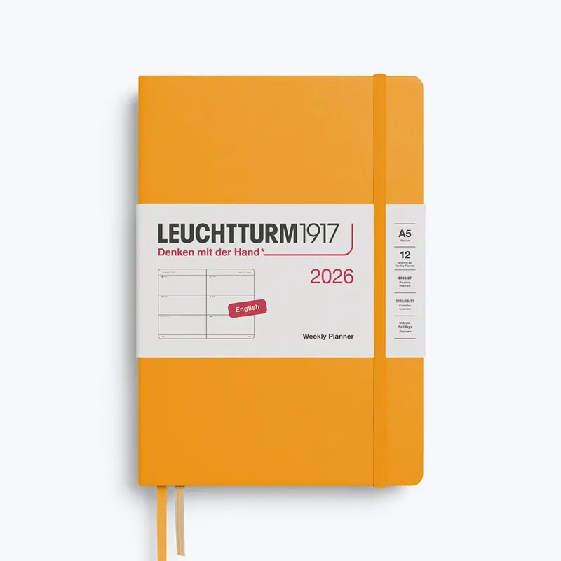 Leuchtturm1917 - 2026 Diary - Weekly Planner - A5 - Rising Sun (Hard) 1
