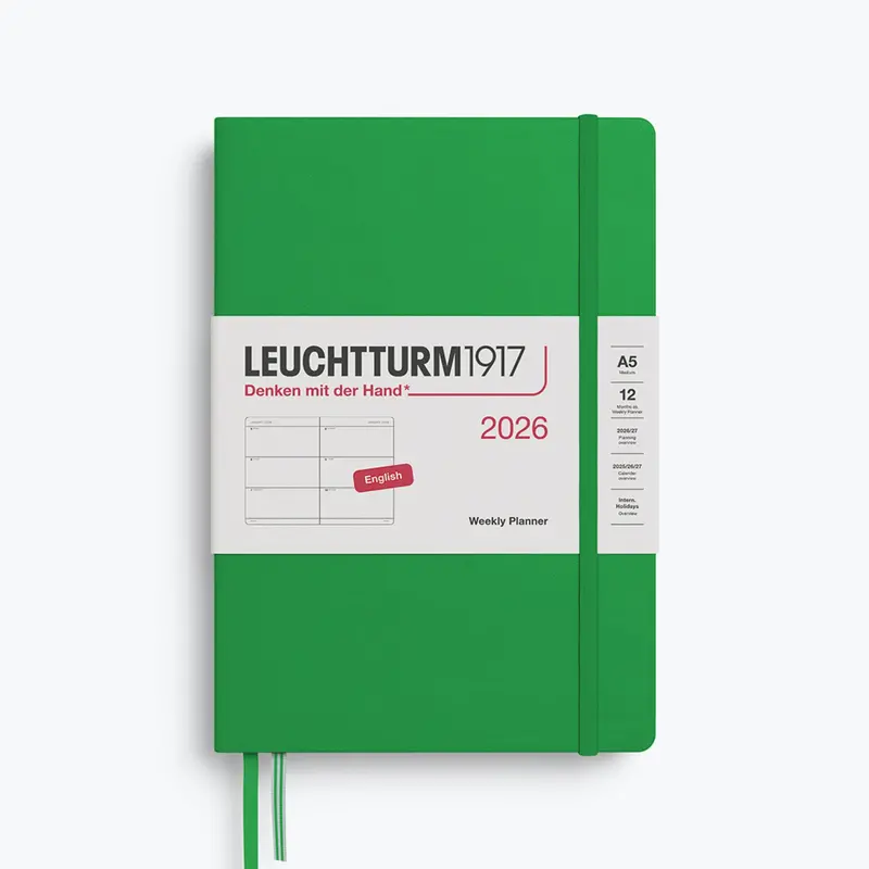 Leuchtturm1917 - 2026 Diary - Weekly Planner - A5 - Spring Leaf (Hard) 1