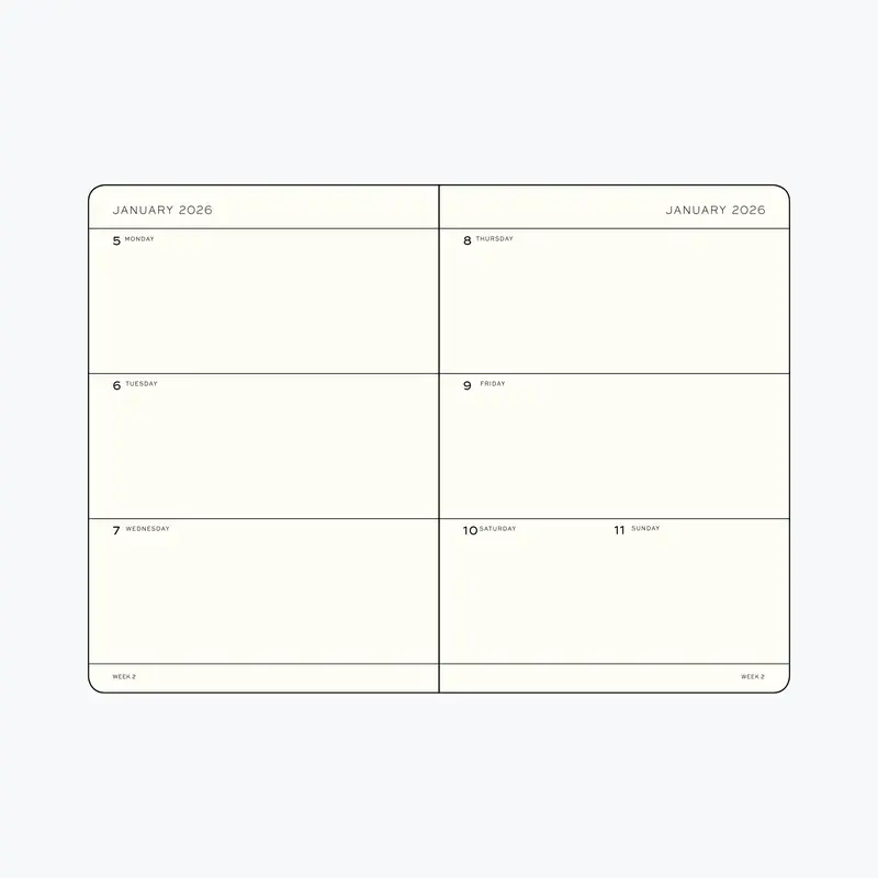 Leuchtturm1917 - 2026 Diary - Weekly Planner - A6 - Deep Sea (Hard) 2