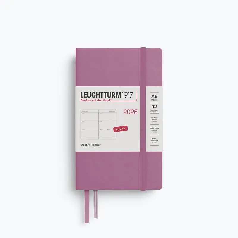 Leuchtturm1917 - 2026 Diary - Weekly Planner - A6 - Dusty Rose (Hard) 1