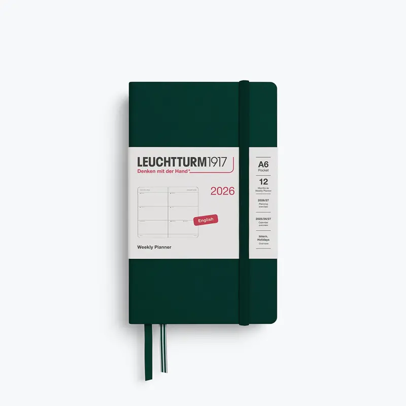 Leuchtturm1917 - 2026 Diary - Weekly Planner - A6 - Forest Green (Hard) 1