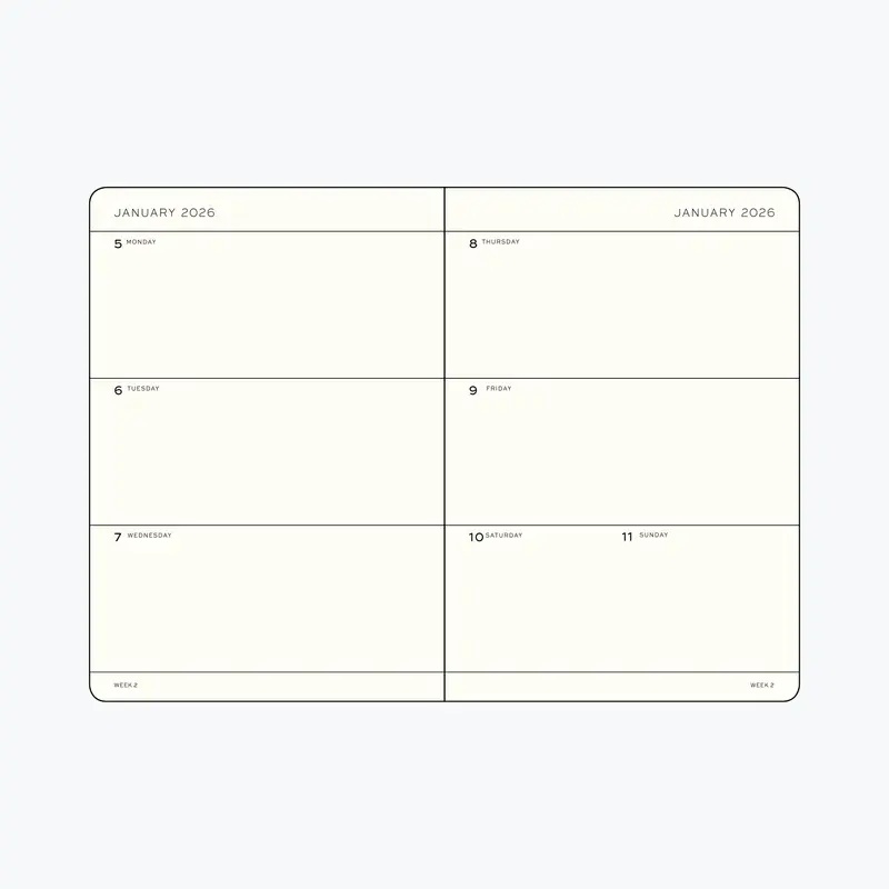 Leuchtturm1917 - 2026 Diary - Weekly Planner - A6 - Ink (Hard) 2