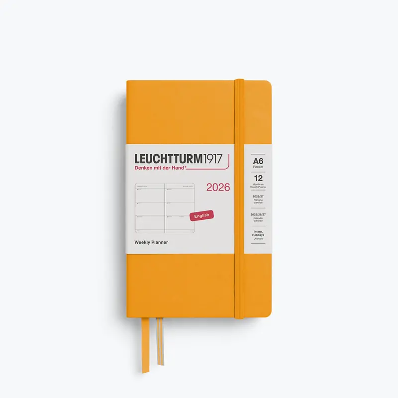 Leuchtturm1917 - 2026 Diary - Weekly Planner - A6 - Rising Sun (Hard) 1