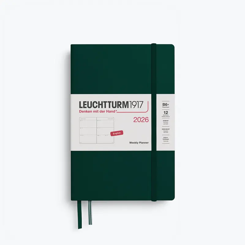 Leuchtturm1917 - 2026 Diary - Weekly Planner - B6+ - Forest Green 1