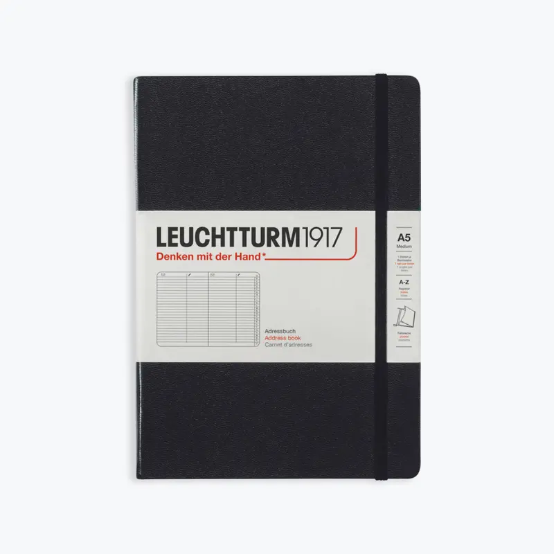 Leuchtturm1917 - Address Book - A5 - Black 1