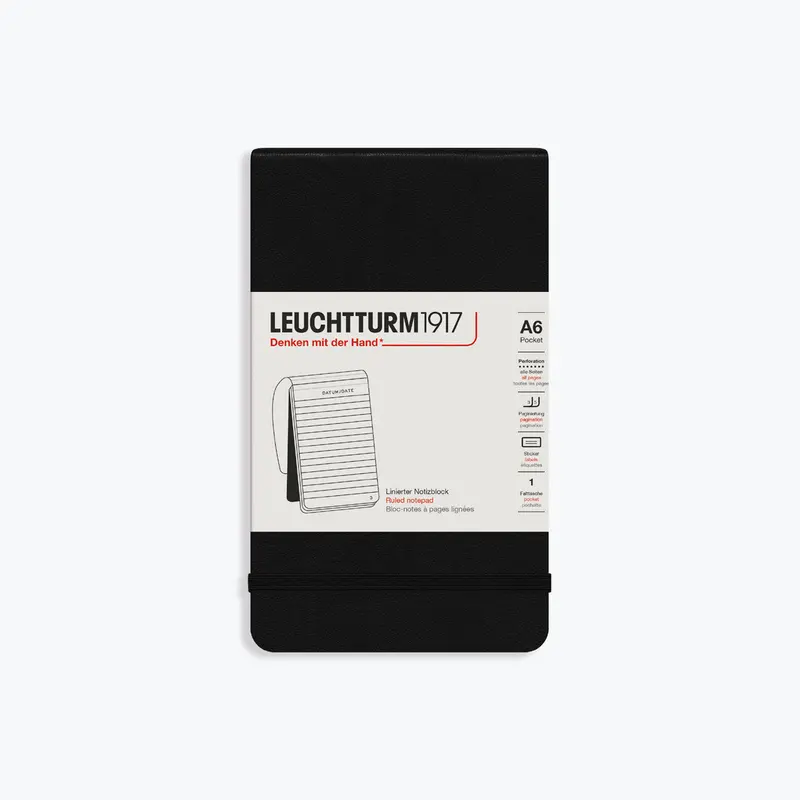 Leuchtturm1917 - Notebook - Reporter Notepad - Black 1