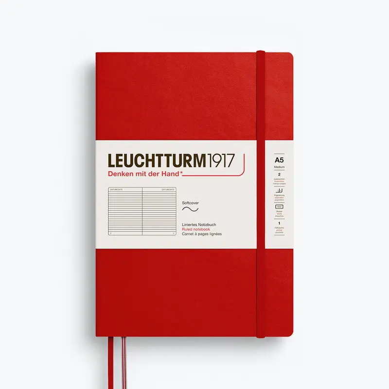 Leuchtturm1917 - Notebook - Softcover - A5 - Cherry 1