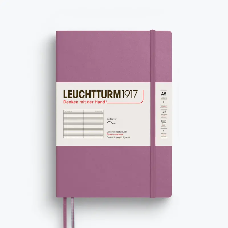 Leuchtturm1917 - Notebook - Softcover - A5 - Dusty Rose 1