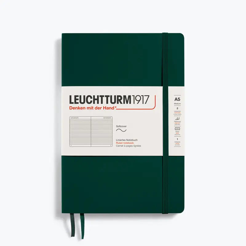 Leuchtturm1917 - Notebook - Softcover - A5 - Forest Green 1