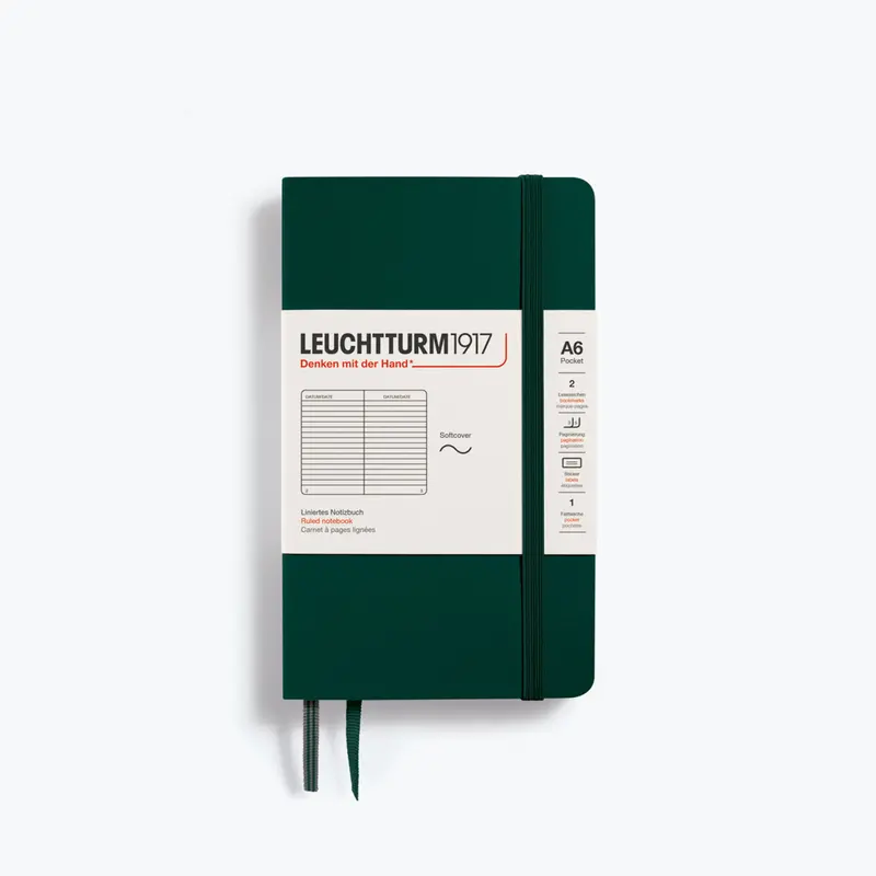 Leuchtturm1917 - Notebook - Softcover - A6 - Forest Green 1