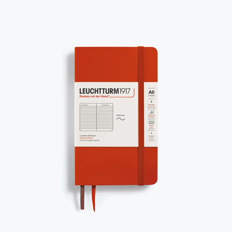 Leuchtturm1917 - Notebook - Softcover - A6 - Fox Red <Outgoing> 1