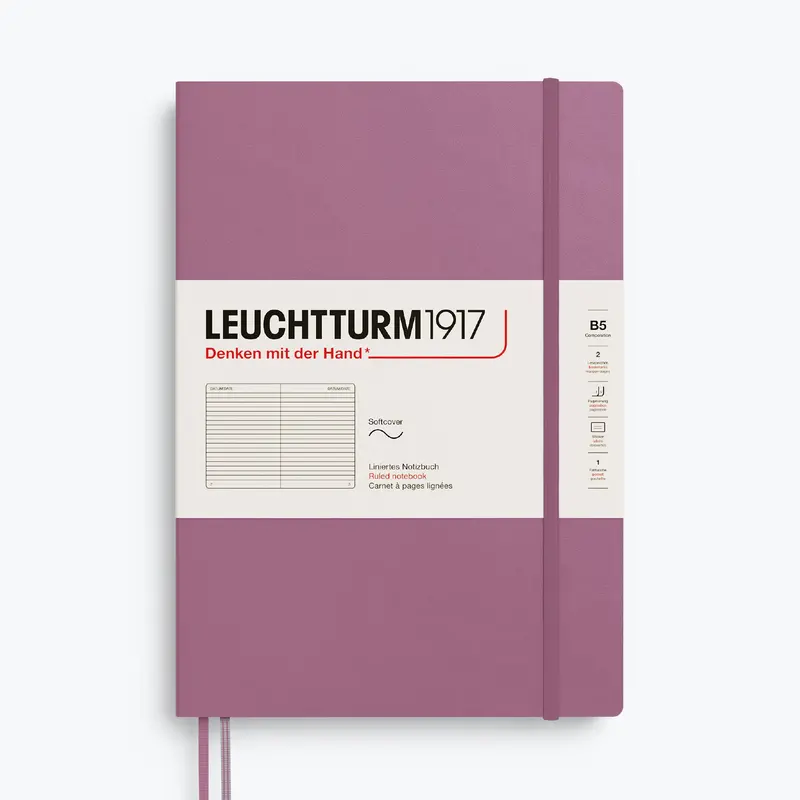 Leuchtturm1917 - Notebook - Softcover - B5 - Dusty Rose 1
