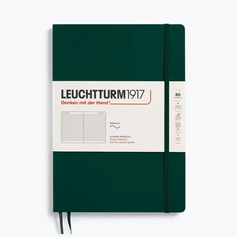 Leuchtturm1917 - Notebook - Softcover - B5 - Forest Green 1