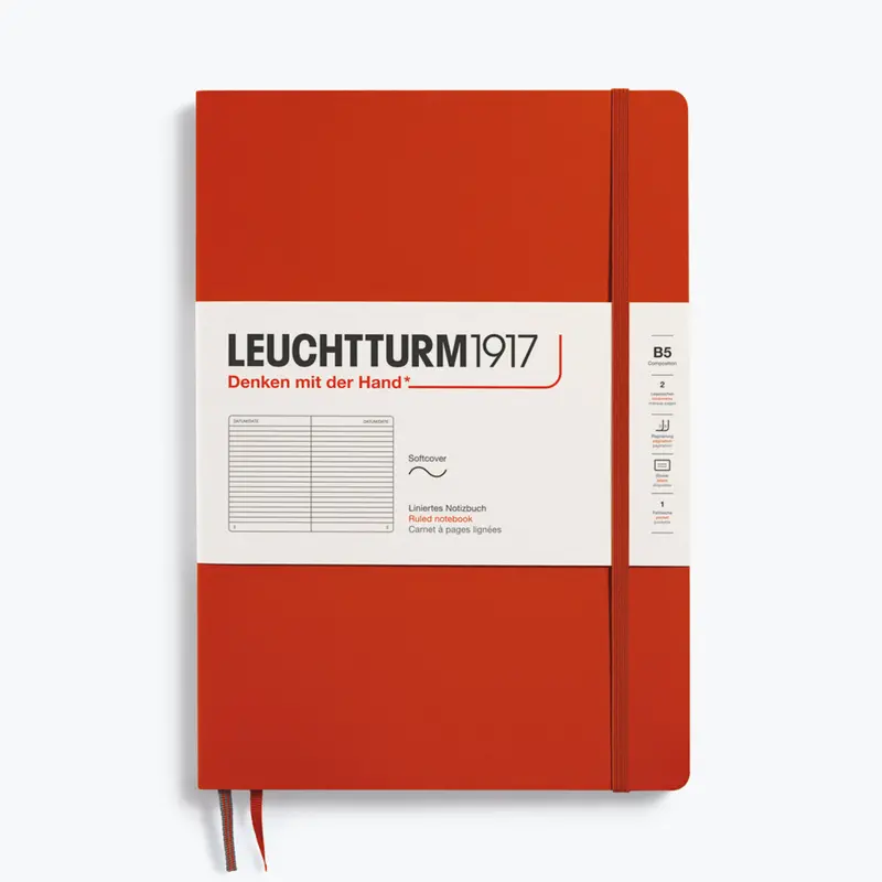 Leuchtturm1917 - Notebook - Softcover - B5 - Fox Red <Outgoing> 1