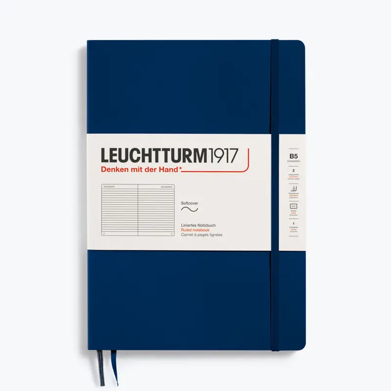 Leuchtturm1917 - Notebook - Softcover - B5 - Navy 1