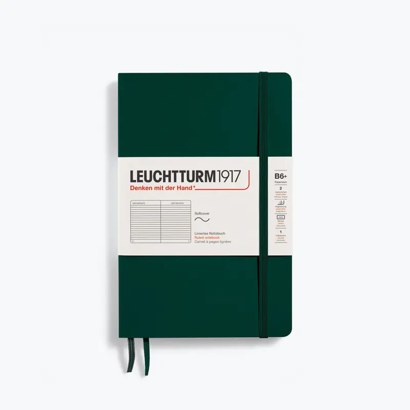 Leuchtturm1917 - Notebook - Softcover - B6+ - Forest Green 1