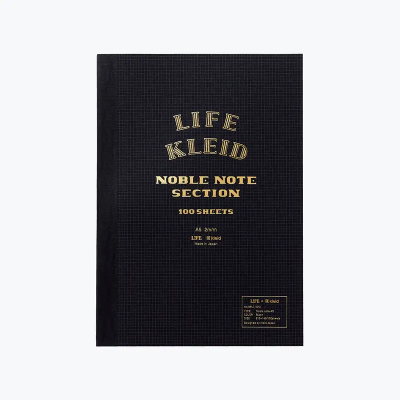 Life X Kleid - Notebook - Noble Note 2Mm Grid - A5 - Black 1