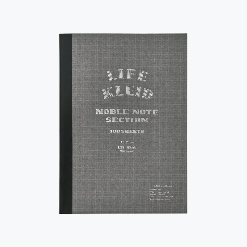 Life X Kleid - Notebook - Noble Note 2Mm Grid - A5 - Charcoal 1