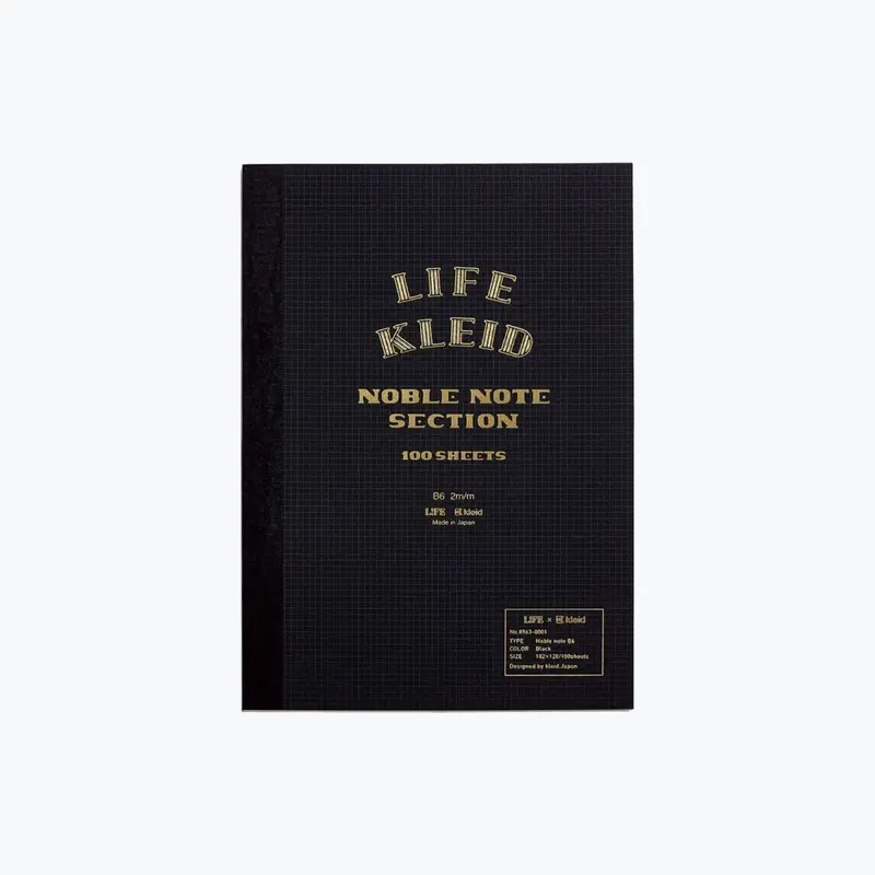 Life X Kleid - Notebook - Noble Note 2Mm Grid - B6 - Black 1