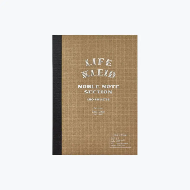 Life X Kleid - Notebook - Noble Note 2Mm Grid - B6 - Camel 1
