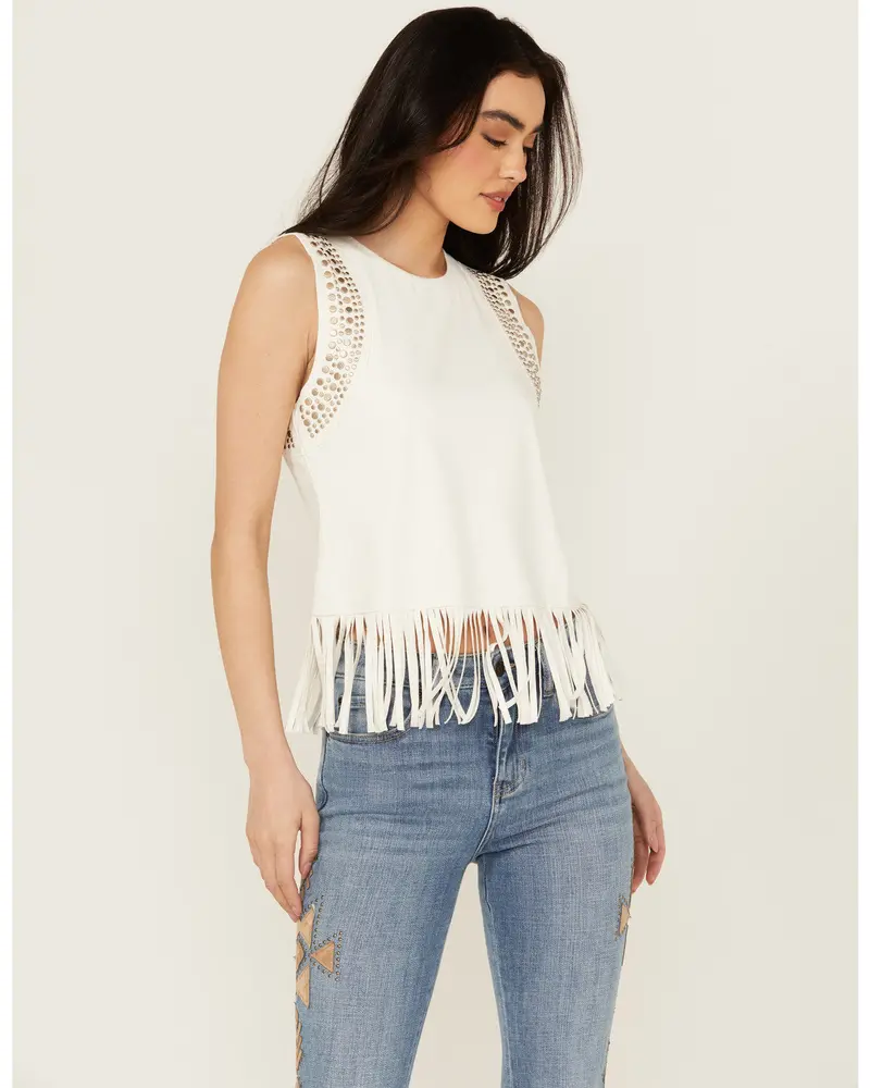 Lillian Studded Fringe Tank Top 1