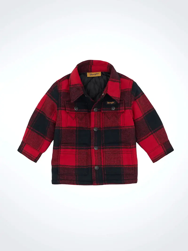 Little Boy's Wrangler Quilt Lined Flannel Shirt Jacket - 112368357 1