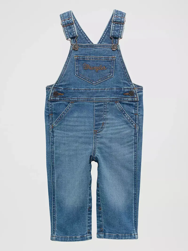 Little Girl's Wrangler Denim Overalls - 112375230 1