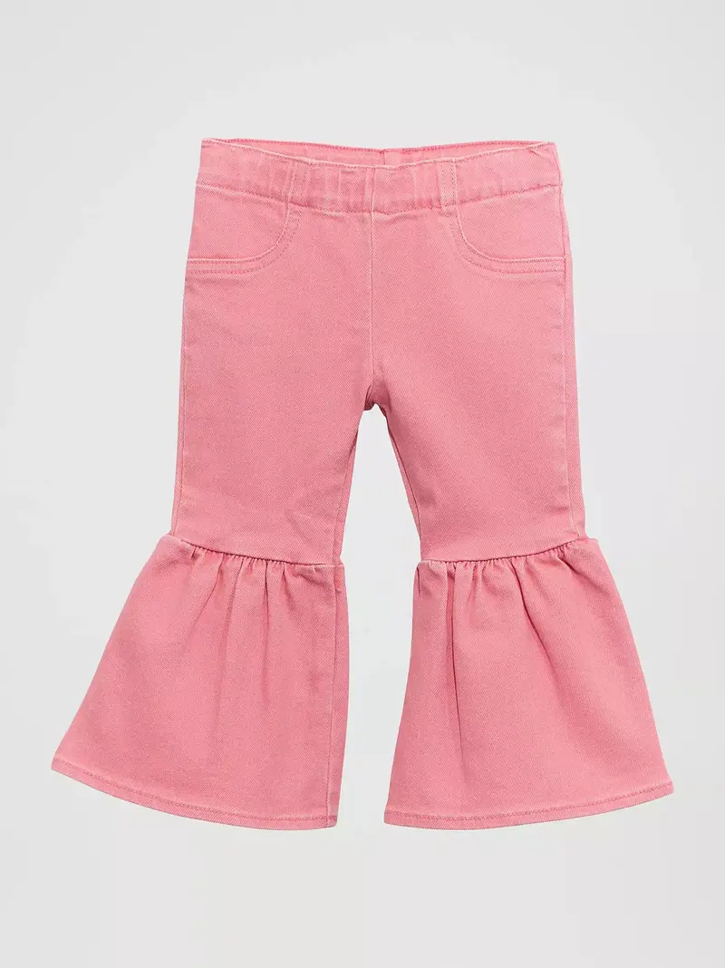 Little Girl's Wrangler Vibrant Ruffle Leg Flare Jean - 112375233 1