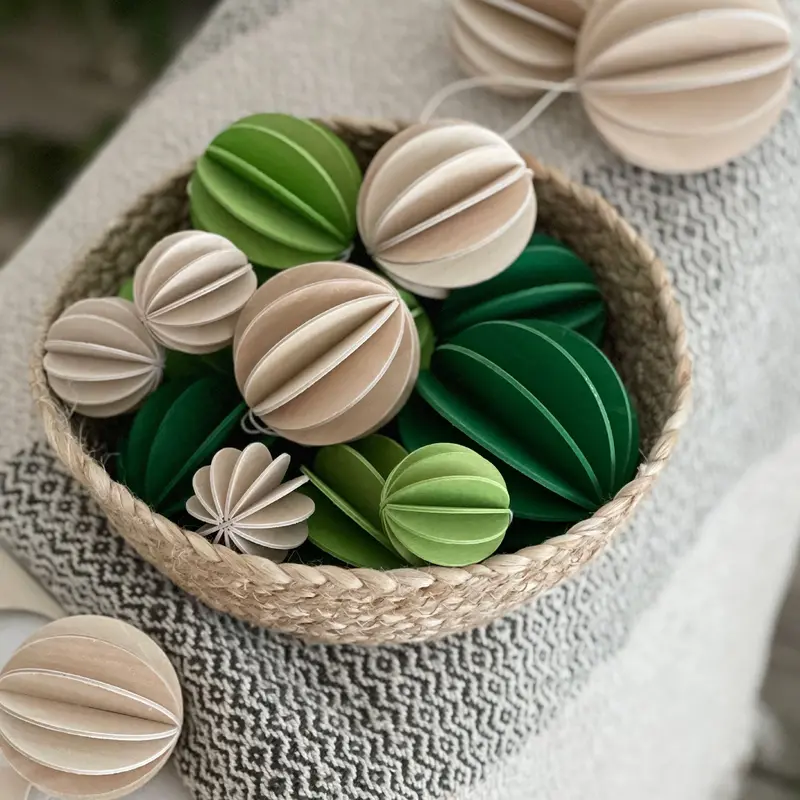 Lovi - Ornament - Baubles - 4Cm - Light Green (Pack Of 6) 2