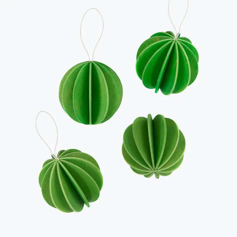 Lovi - Ornament - Baubles - 6Cm - Light Green (Pack Of 4) 1
