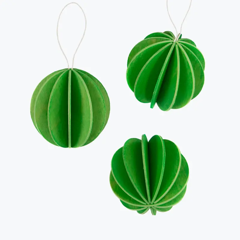 Lovi - Ornament - Baubles - 8Cm - Light Green (Pack Of 3) 1