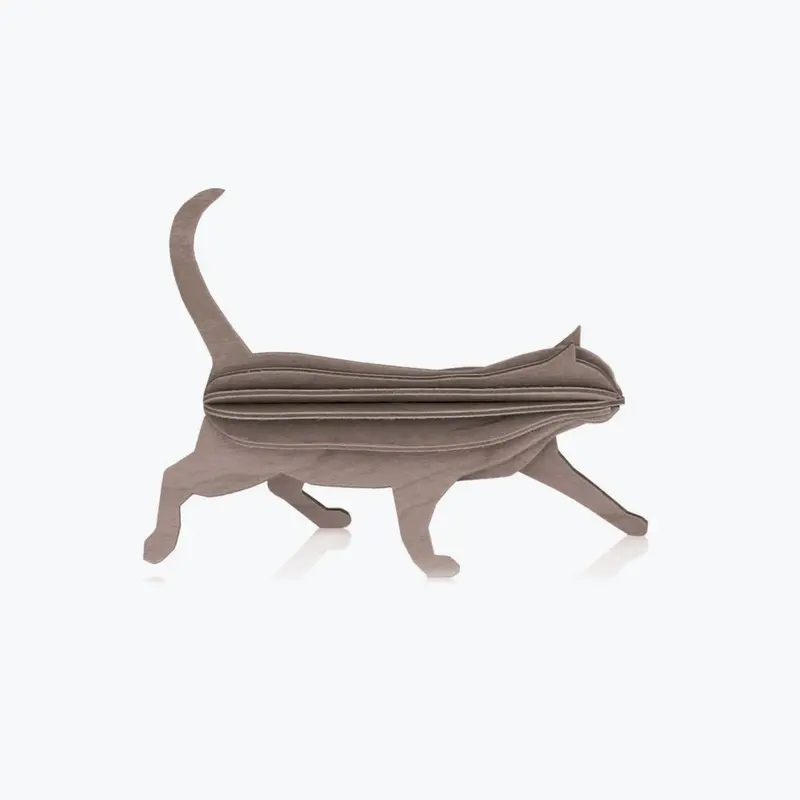 Lovi - Ornament - Cat - 12Cm - Grey 1
