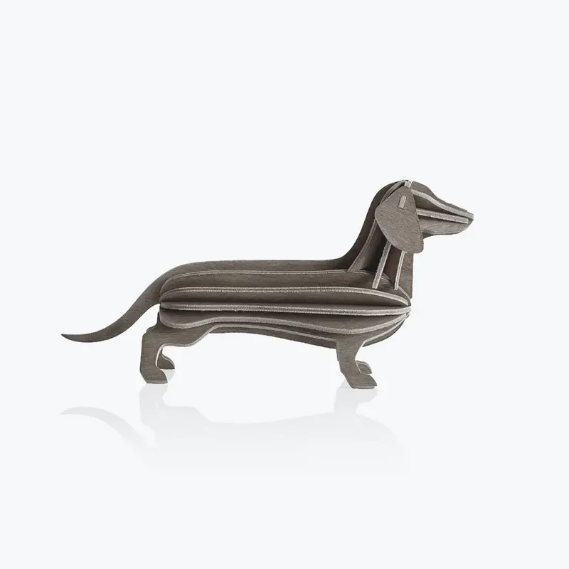Lovi - Ornament - Dachshund - 12Cm - Grey 1