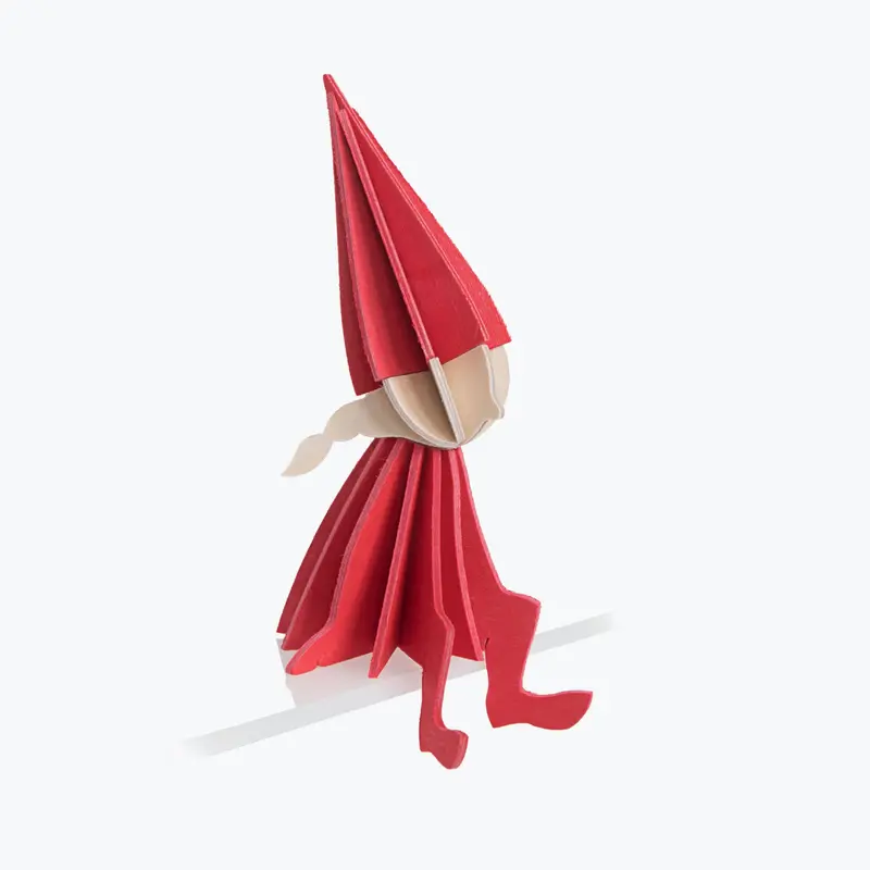 Lovi - Ornament - Elf Girl - 16Cm - Bright Red 1