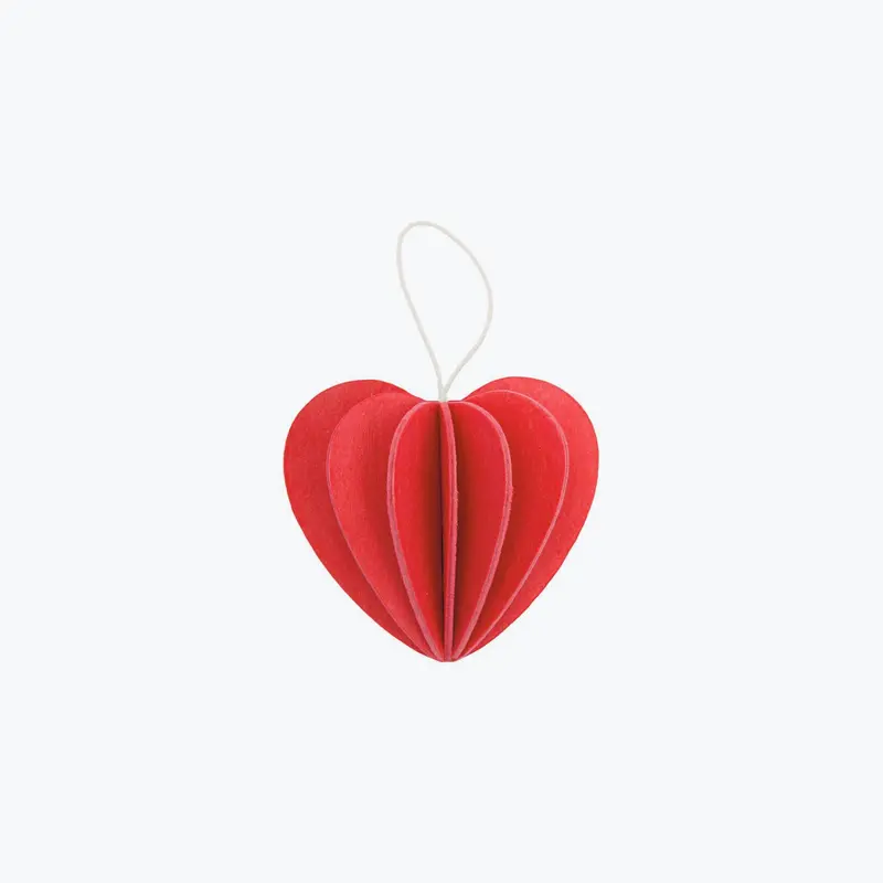 Lovi - Ornament - Heart - 4.5Cm - Bright Red 1