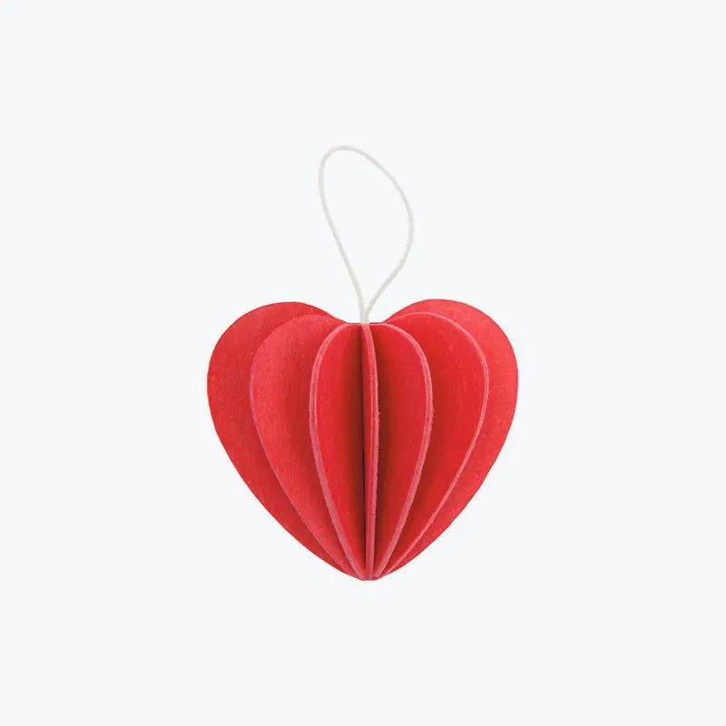 Lovi - Ornament - Heart - 6.8Cm - Bright Red 1