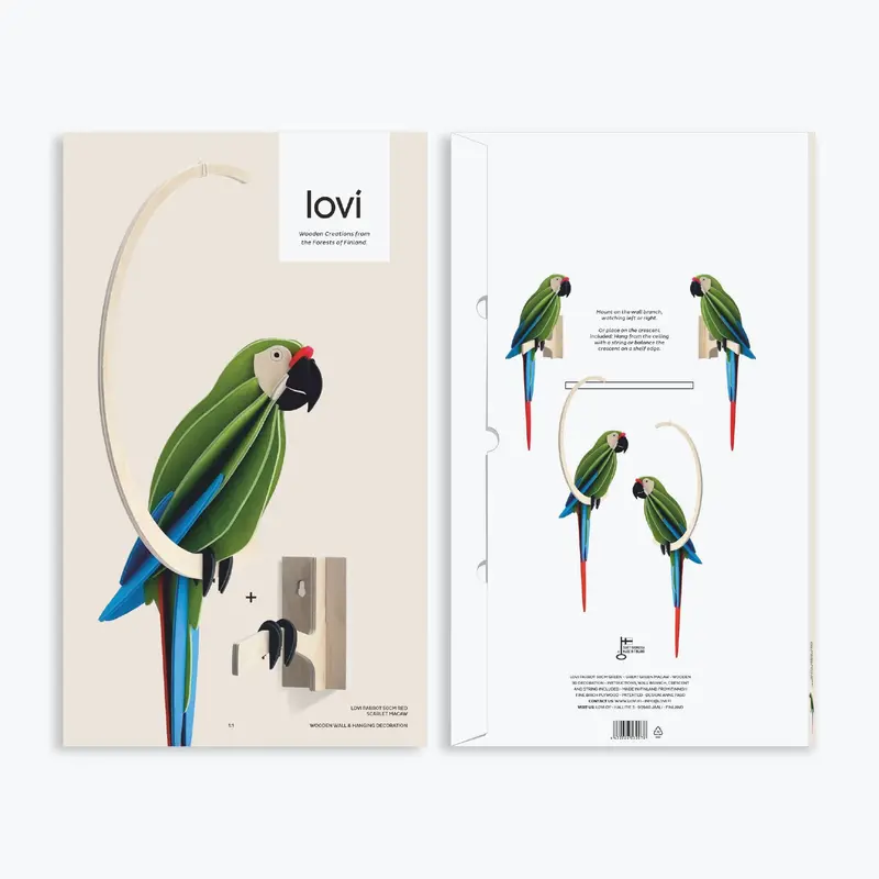 Lovi - Ornament - Parrot - 50Cm - Great Green Macaw 1