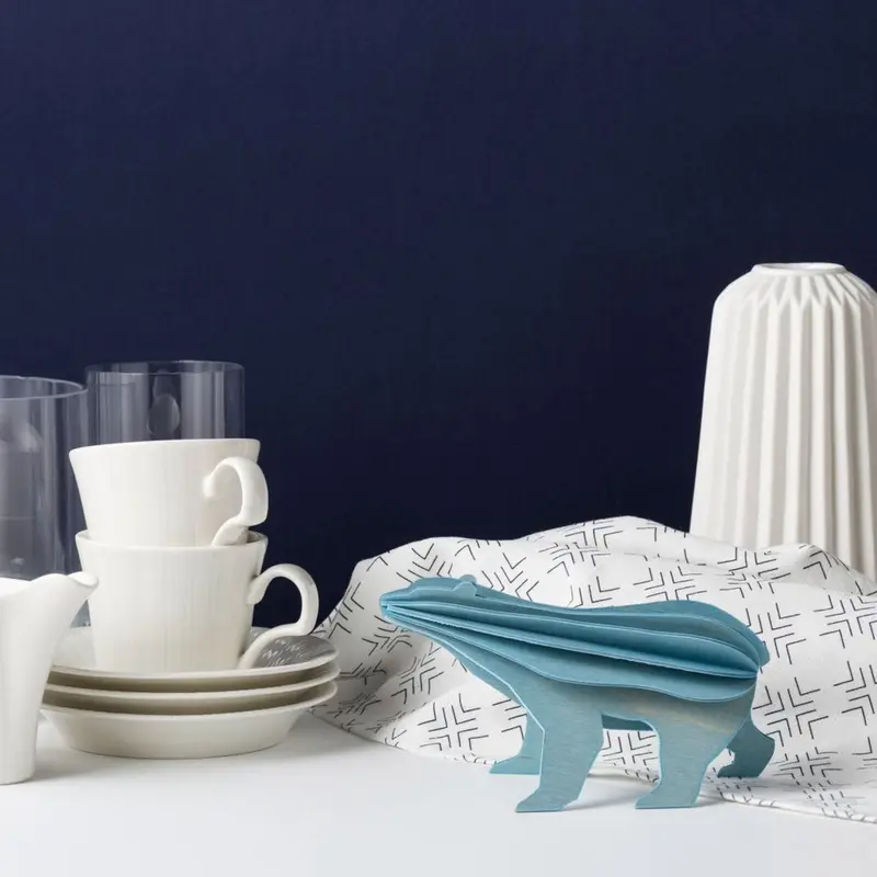 Lovi - Ornament - Polar Bear - 15Cm - Light Blue 2