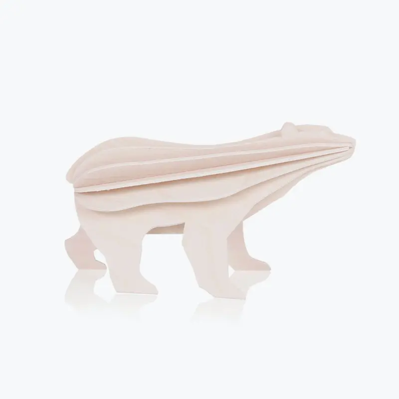 Lovi - Ornament - Polar Bear - 15Cm - Translucent White 1