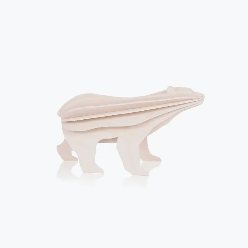 Lovi - Ornament - Polar Bear - 7Cm - Translucent White 1