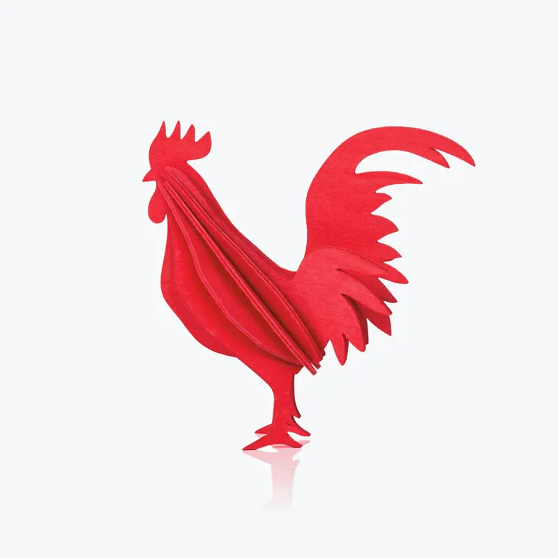 Lovi - Ornament - Rooster - 10Cm - Red 1
