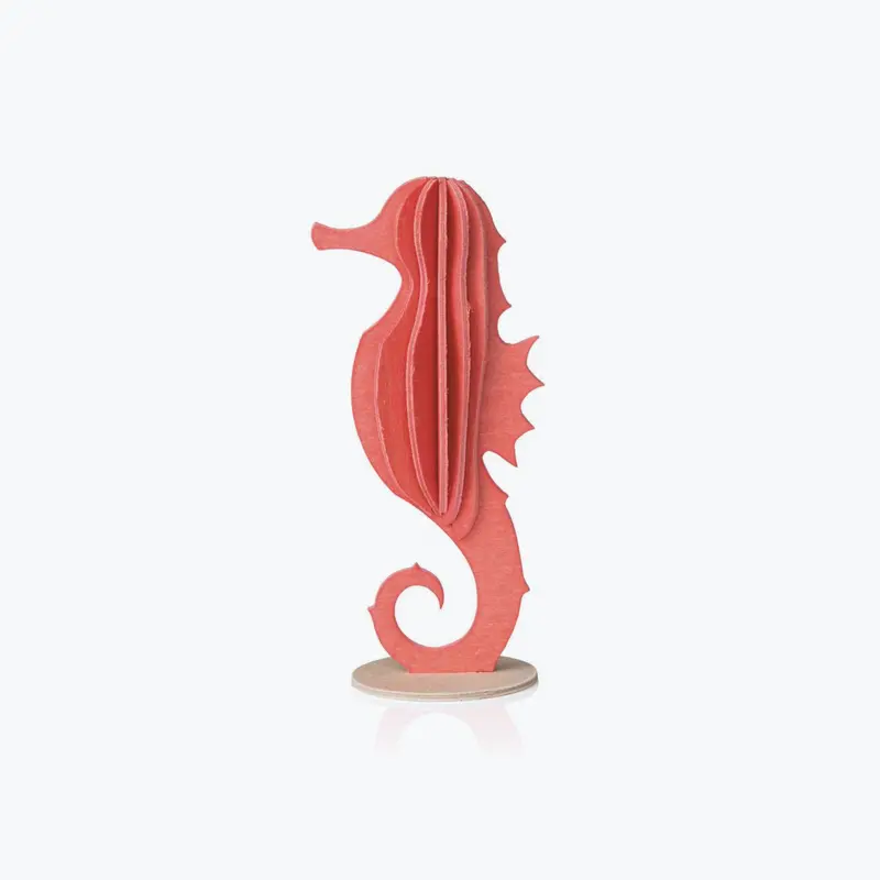 Lovi - Ornament - Seahorse - 8Cm - Coral Red 1