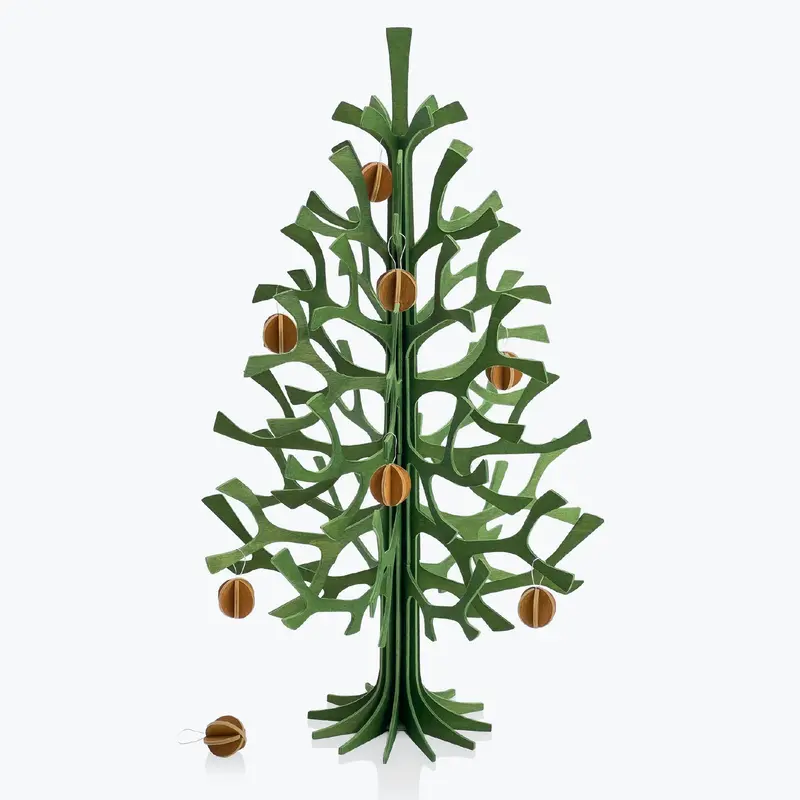 Lovi - Ornament - Spruce Tree - 30Cm - Forest Green (Cinnamon Brown Minibaubles) 1